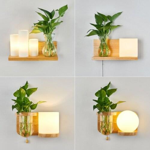 Nordice crystal wall lamp living room decoration bathroom fixture iron wood dining room aisle bedside wall lamp