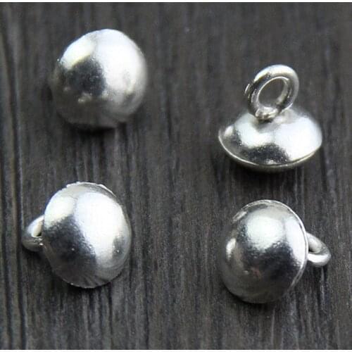 100% 925 Sterling Silver Button Pendant Charms Handmade Bracelets Earrings Charm Accessories DIY Fine Jewelry Making Accessories