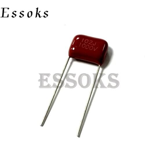 10PCS 1000V102J 0.001UF Pitch 7.5mm 10mm 1NF 1000V 1KV 102 102J CBB Polypropylene film capacitor