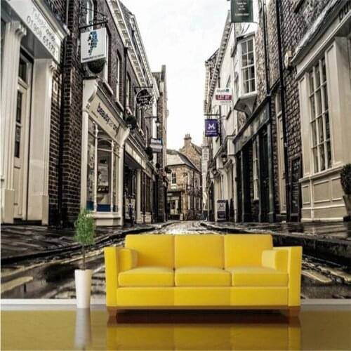 Custom photo wallpaper 3D stereo custom European city street background wall home decoration mural living room wallpaper