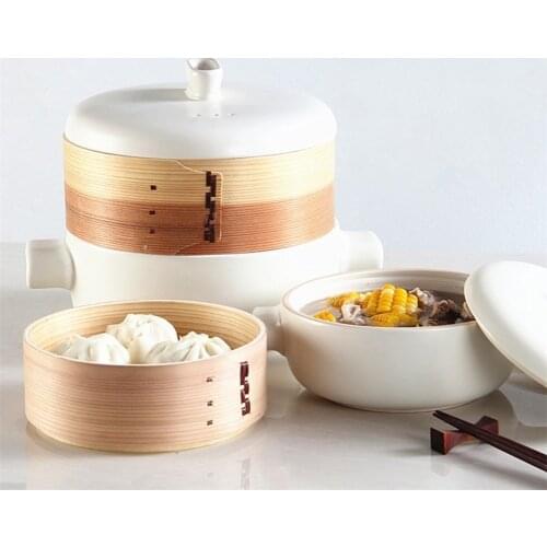 Multiple Styles Classy Ceramic Pure Handmade Steamer Casseroles Family Expenses Heat Resistant Soup Boiler Cooking Pot