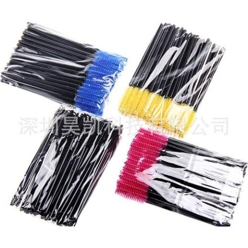 50bag professional Eyelash Eye Lash Makeup Brush Mini Mascara Wands Applicator Disposable Extension Tool
