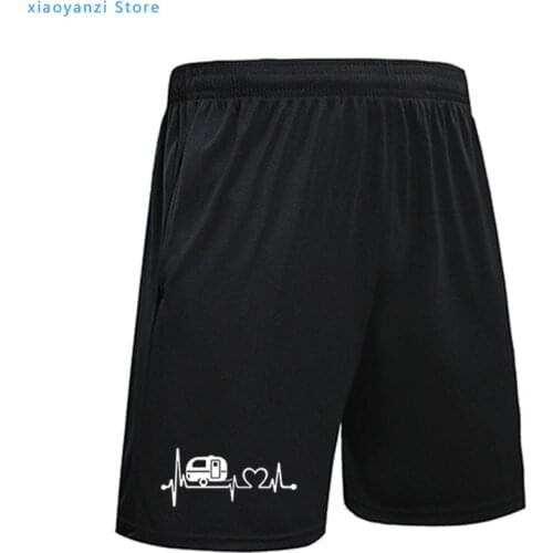 BITTER COFFEE Summer New men women sports shorts running pants Camper Travel Hiker Camper Heartbeat short pants