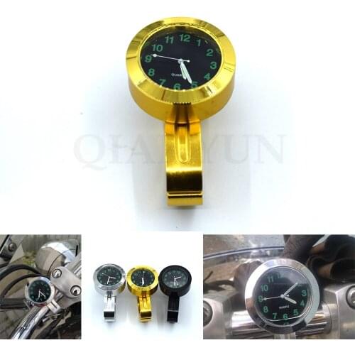 Universal 7/8" Motorcycle Accessory Handlebar Mount Clock Watch Black/Gold/Silver For BMW K1200S R1200RT R1200ST R1200GS