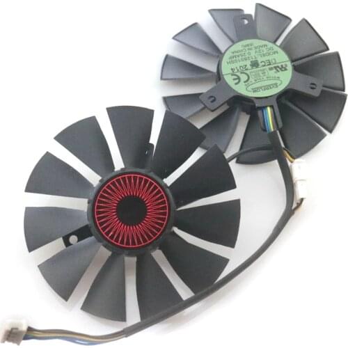 T128010SH FD7010H12S 12V 0.35A 75mm Fan For ASUS STRIX GTX 1060 1050ti GTX1050 960 950 R9 370 RX560 Graphics Card Cooling Fan