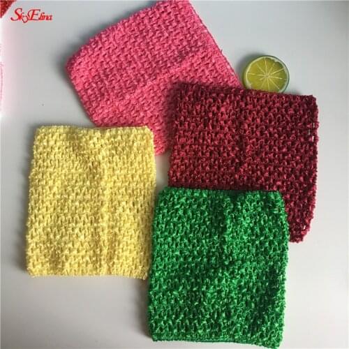 1pcs Hot Kids Girl 15*15cm/23*20cm Crochet Tutu Tops Cute Tube Chest Wrap Wide for Skirt Stretch wrapped chest 5zSH940