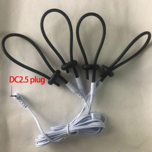 10pcs/lot E-Stim Monopolar Conductive Loops Cock Rings Electrosex Penis Ring Rubber Tube TENS Unit Electrodes Medical Sex Toys