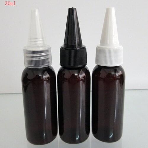 10pcs/lot Amber Plastic PET Empty Bottle with Twist cap,E liquid Bottle ,tattoo Ink Dropper Bottle,18mm twist off cap