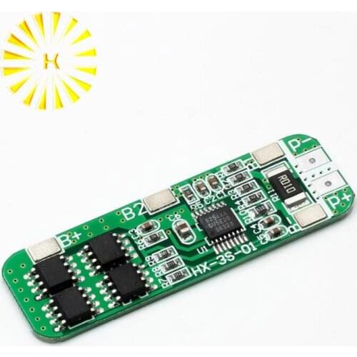 3S 12V 18650 lithium battery protection board 10.8V 11.1V 12.6v anti-overcharge 6A over-current protection Connector