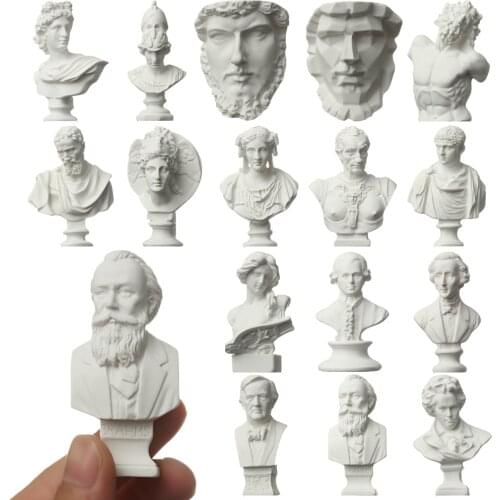 5-7cm Greek Mythology Mini Figurine Celebrities Gypsum Portraits Miniatures Crafts Plaster Sculpture Nordic Style Home Decor