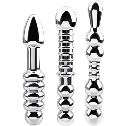 Metal Anal Plug Prostate Massage Stainless Steel Dildo Anal Stimulation Sex Toys for Man Woman Dual Head Butt Plug