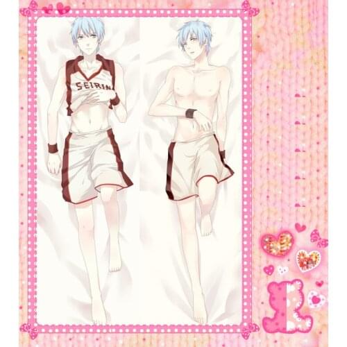 Anime Cartoon Kuroko No Basketball Double Bolster Hugging Pillow Case Pillow Cover Pillowcase Peach Skin 2 Way No.0-720