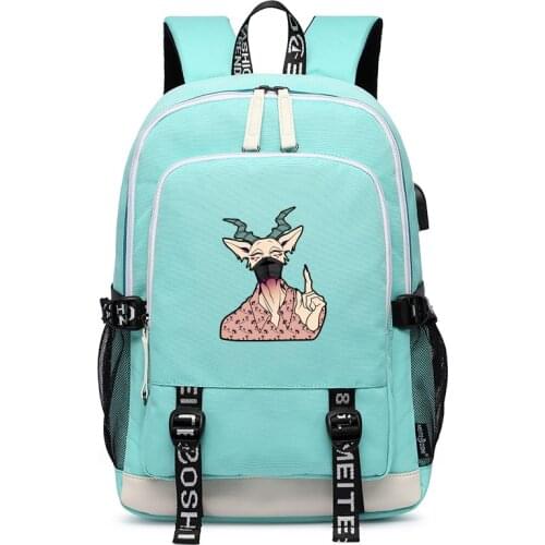 BEASTARS Legoshi Haru Women Backpack Oxford Travel Bapack Pink School Bags Cartoon Bookbag Girls Laptop Backpack