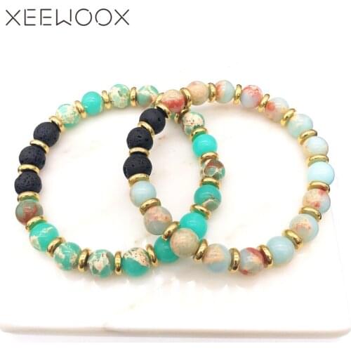 XEEWOOX 7 Chakra Bracelet Men Black Lava Healing Balance Beads Reiki Prayer Natural Stone Yoga Bracelet Women Jewel Gift