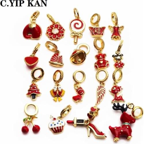 C.YIP KAN Red Bracelets