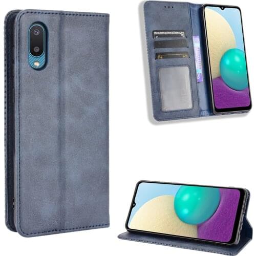For Samsung Galaxy A02 Case Premium Leather Wallet Leather Flip Case For Samsung Galaxy M02 A 02 Case for Galaxy A02 M02 6.5"