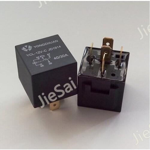 Black 4 pin/5pin 40A 12V 24VDC sealed waterproof car relay auto relay with copper pin