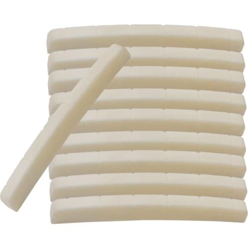 10x Ivory Curved Slotted BONE NUT for Fender Stratocaster Guitar Accs