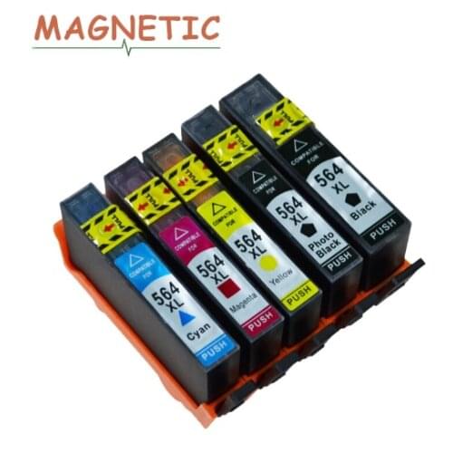 MAGNETIC HP564XL compatible Ink Cartridges ForHP 564 5510 5511 5512 5515 5520 5525 6510 6515 6520 7510 7515 printer For HP564 XL