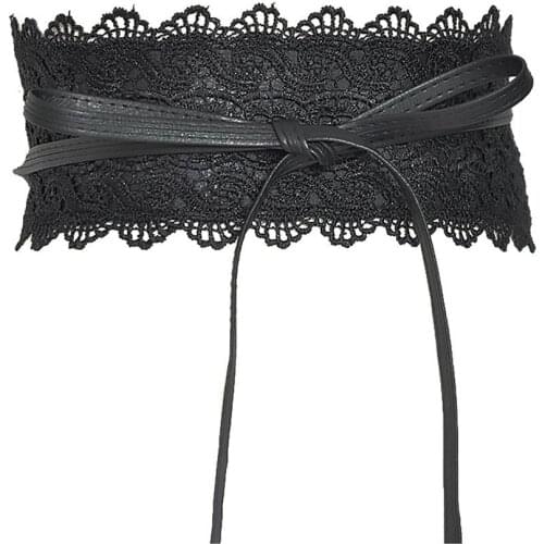 Fashion Wide Lace Tie-up Women Waistband Dress Party Waist Band Belt Sash Decor ремень женский