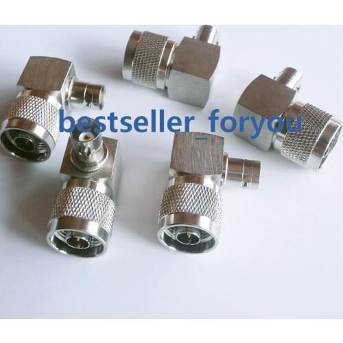 N Type Male Plug To Connector BNC Female Jack Right Angle 90 Degree RF Adapter Connector