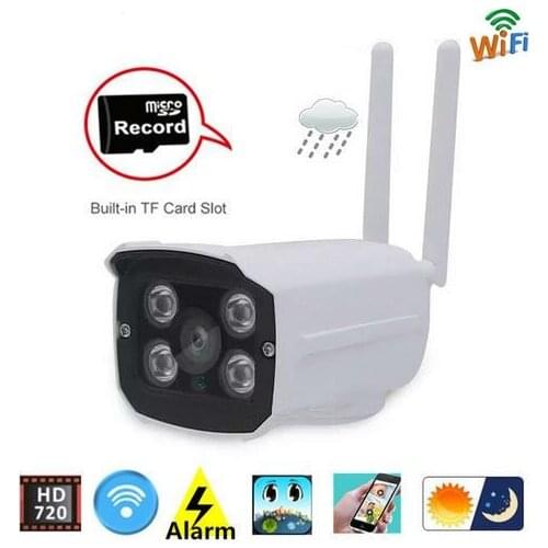 720P HD Outdoor waterproof Wireless CCTV IP Camera Mini Bullet WIFI IRCUT Surveillance Security video system No Power supply
