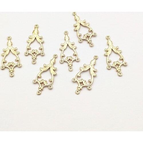 New arrival! 32x15mm 100pcs Copper Flower Connector for Hand Made Earring/Necklace DIY parts,Jewelry Findings & Component