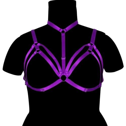 Plump Womens Underwear Body Garter Exotic Costume Plus Size Gothic Sexy Stockings Garter Belt Top Harness Bondage Sexy Lingerie