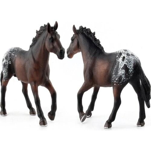 1pc Realistic 18CM Long Farm Animal Apalusama appaloosa Horse Models Figure Kids Educational ToyS Gift Home Decorations