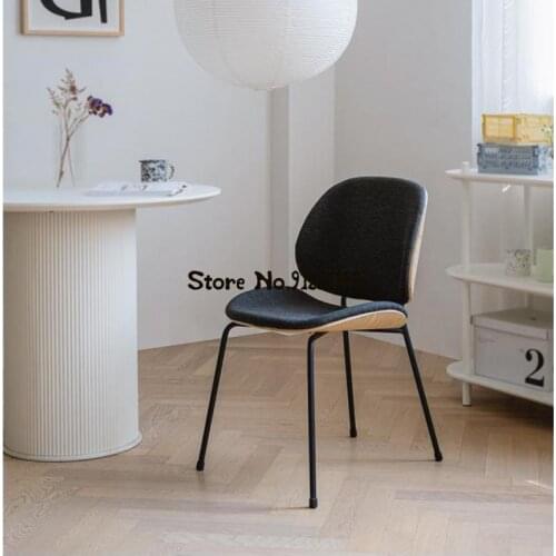 Nordic Light Luxury Modern Dining Chair Designer Creative Simple Backrest Home Soft Bag High-end Restaurant Hotel Chair