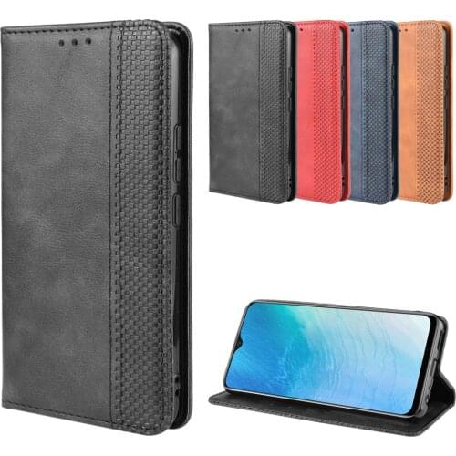 Luxury Retro Slim Leather Flip Cover for Vivo U3 Y5s Case Wallet Card Stand Magnetic Book Cover Vivo Y19 U20 Z5i Phone Cases