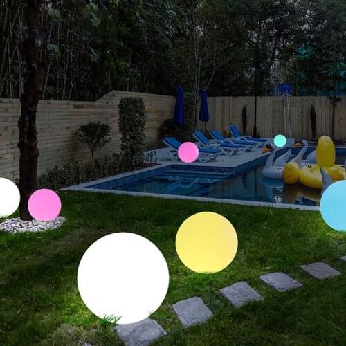 Rechargeable Remote Control Garden Ball Lights Waterproof LED Lawn Lamps Outdoor Night Lights Home Pool Party Bar Decoration