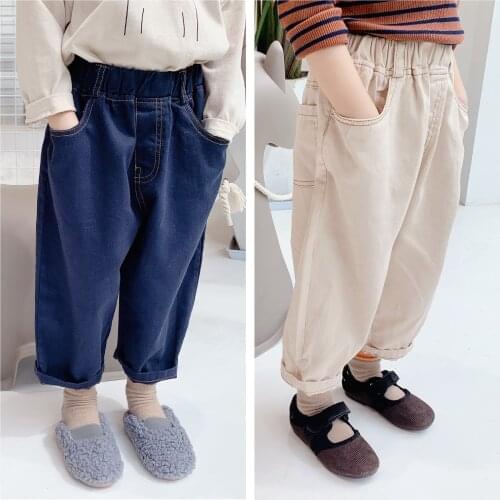 Toddler Girls Pants Korean Fashion Loose Elastic Waist Harem Trousers for Girl Autumn Kids Pants Childrens Trousers