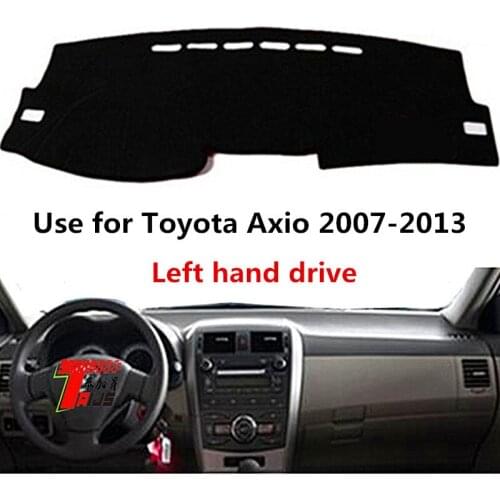 TAIJS Factory anti UV Good Quality Polyester Fibre Car Dashboard Cover For TOYOTA Axio 2007-2013 Left hand drive