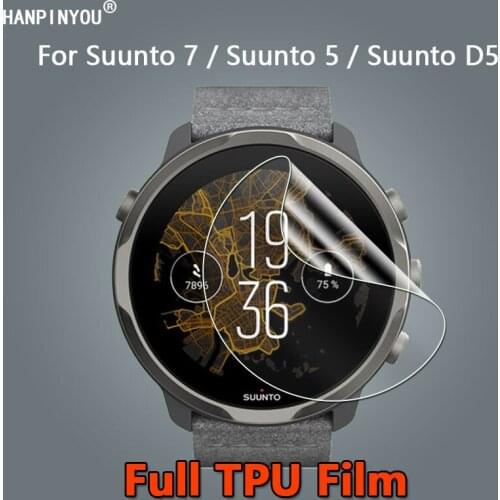 10Pcs For Suunto 7 5 D5 Smart Watch Ultra Clear Slim Full Cover Soft TPU Hydrogel Film Screen Protector -Not Tempered Glass