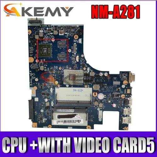 AVAILABLE NEW 100% ACLU5 / ACLU6 NM-A281 MAINBOARD MOTHERBOARD Fit For LENOVO G50-4 NOTEBOOK PC E1 CPU +WITH VIDEO CARD5