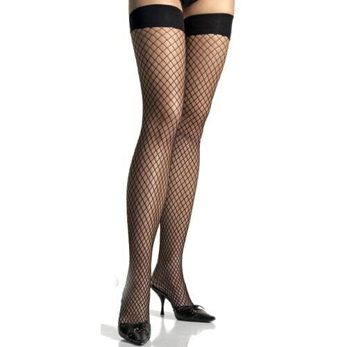 Vocole Women Sexy Black Mesh Long Stockings Thin Lace Lingerie Stockings