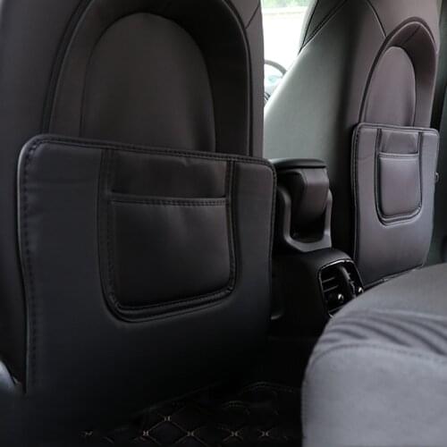 2pcs Car Back Seat Back Protector Cover Children Anti Kick Mat Pad Cushion Organizer For Mini Cooper One JCW Countryman Clubman