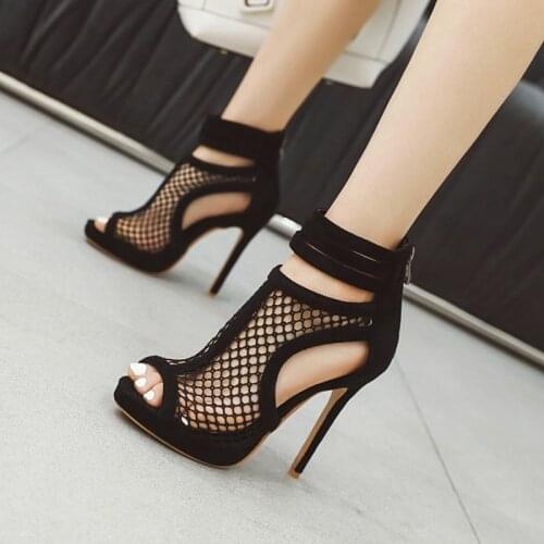Hot Sale Big Girl Size 33-50 Shoes Women Sandals Sexy Fashion High Heels 12cm Sandals Sapato Feminino Summer Style Shoes YM-171