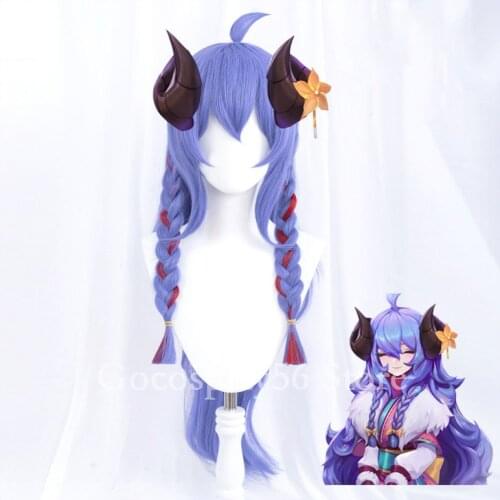 Spirit Blossom Kindred Wig LoL Cosplay Blue Purple Red Braided Synthetic Hair 80cm Long Wig Women NEW Kindred Cosplay