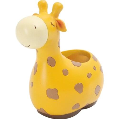 Resin Animal Flowerpot Succulent Planter Pots 12x12.5x7cm Create Garden Holder Cute Home Decor Lovely Design Giraffe