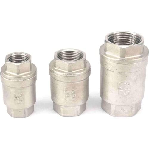 1/2" 3/4" 1" 1-1/4" 1-1/2" 2" BSP Female 304 Stainless Steel Inline Spring Non-return Valve 1.6MPA