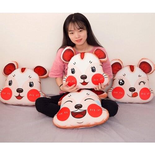 1PC 38-45CM High Quality 2020 Year Of The Rat Mascot Plush Toy Red Accompanying Mouse High Quality New Year Gift For Kids