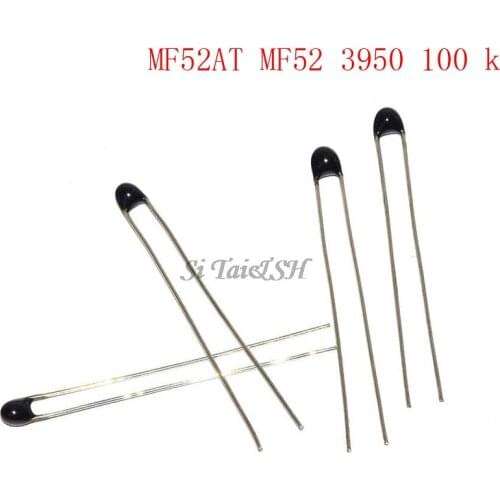100pcs NTC-MF52AT MF52AT MF52 3950 1% 10K ohm NTC Thermistor Temperature Sensor Thermal Resistor
