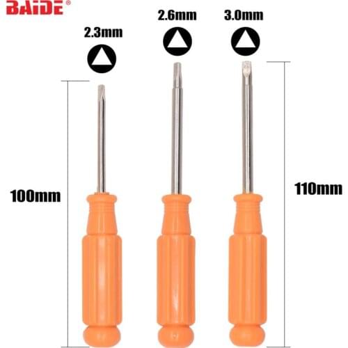 2.3mm 2.6mm 3.0mm Orange Triangular Screwdriver External Triangle Special Screw Driver for Home Appliances 400pcs/lot