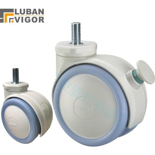 2inch/2.5inch ,Beautiful Medical casters/wheels With Point brake,M10x20 screw ,Convenient,For Hospital trolley,Crib