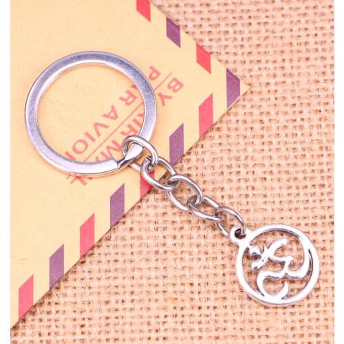 20pcs New Fashion Keychain 18x20mm circle yoga om Pendants DIY Men Jewelry Car Key Chain Ring Holder Souvenir For Gift