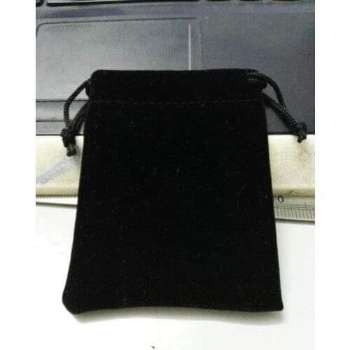 200pieces/lot High quality cheap drawstring bag 11*15cm black velvet fabric jewelry bag wholesale custom gift pouch dust bag
