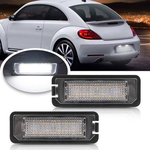 2x Canbus LED License Number Plate Light for VW Volkswagen EOS 06~ GOLF 4/5/6 LUPO 99~06 Passat CC 09~ For Skoda Seat Car Lamps