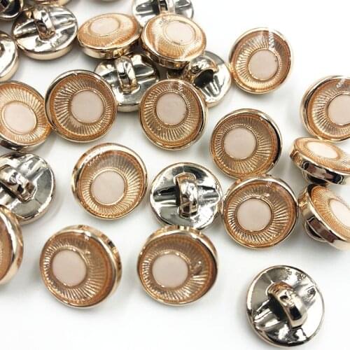 30/50/150PCS 13MM New Plating Buttons With Rhinestones Shank DIY Apparel Sewing Accessories Shirt PT317